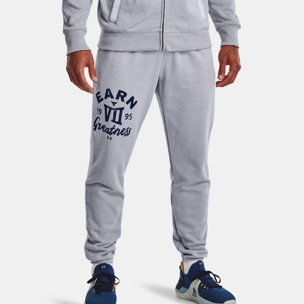 Mens UA Project Rock Heavyweight French Terry Joggers Mens XL NEW.